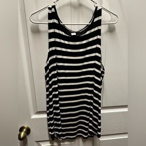 Black and White Striped Tank Top